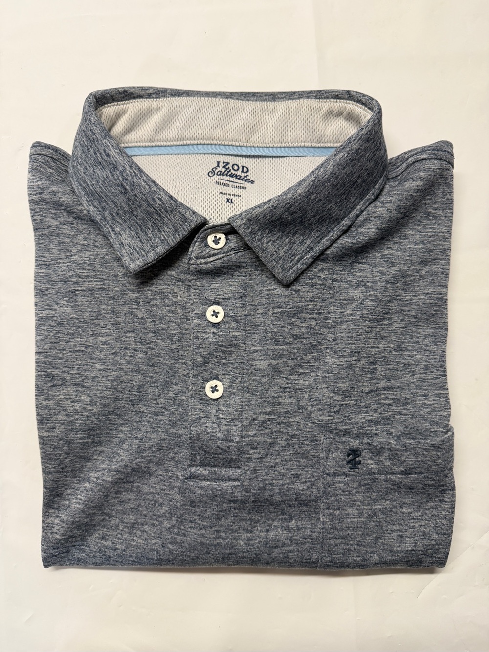 Izod‎ Men’s Heathered Slate Blue Polo